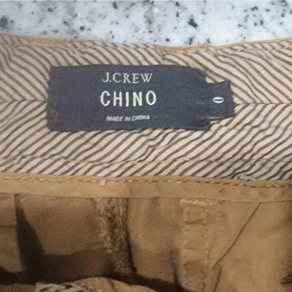 J. Crew 100% tan khaki‎ cotton Chino Shorts size 0 - Picture 4 of 5